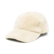 Faux-Fur Beige Hat Peak Lapels Stand Studio , Beige , Dames