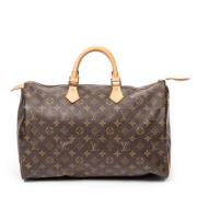 Pre-owned Coated canvas handbags Louis Vuitton Vintage , Brown , Dames