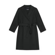 Dubbelzijdige wollen jas Max Mara , Black , Dames