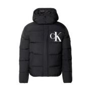 Zwarte Hoodie met Logoprint Calvin Klein , Black , Heren