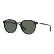 Zwart/Grijs Groene Zonnebril Persol , Black , Heren