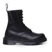 Zwarte leren laarzen met luchtkussen zool Dr. Martens , Black , Dames