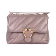 Beige Tas met Voorlogo Pinko , Beige , Dames