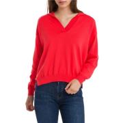 Elegante V-hals Polo Sweatshirt Gant , Orange , Dames