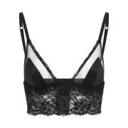 Zwart Zijden Ondergoed Elegante Stijl Dolce & Gabbana , Black , Dames