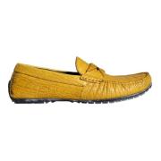 Gele Leren Loafer Schoenen Dolce & Gabbana , Yellow , Heren