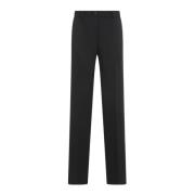 Zwarte Wol Zijde Broek Dolce & Gabbana , Black , Dames