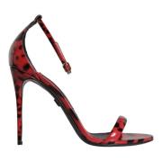 Rode Luipaard Enkelband Keira Sandalen Dolce & Gabbana , Multicolor , ...