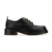 Zwarte leren veterschoenen Alexander McQueen , Black , Heren