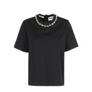 Geborduurd T-shirt voor vrouwen Essentiel Antwerp , Black , Dames