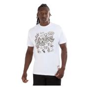 Los Angeles Lakers Doodle T-shirt Mitchell & Ness , White , Heren