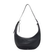 Augustina Hobo Leren Tas Khaite , Black , Dames