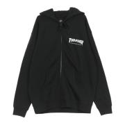 Logo Zip Hoodie Sweatshirt Zwart/Wit Thrasher , Black , Heren