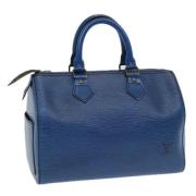 Pre-owned Leather handbags Louis Vuitton Vintage , Blue , Dames