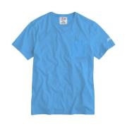 Heren Linnen T-shirt Diverse Effen Kleuren MC2 Saint Barth , Blue , He...