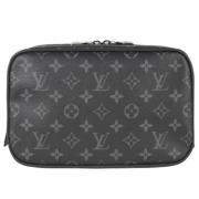 Pre-owned Canvas clutches Louis Vuitton Vintage , Black , Dames