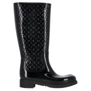 Pre-owned Rubber boots Louis Vuitton Vintage , Black , Dames