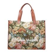 Bloemen Shopper Tas met Leren Handvatten Maison Margiela , Multicolor ...