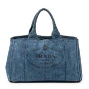 Pre-owned Canvas handbags Prada Vintage , Blue , Dames