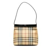 Pre-owned Canvas shoulder-bags Burberry Vintage , Beige , Dames