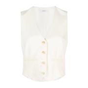 Stijlvolle witte vest Wardrobe.nyc , White , Dames