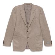 Luxe Wol Kasjmier Jas Canali , Beige , Heren