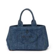 Pre-owned Canvas handbags Prada Vintage , Blue , Dames