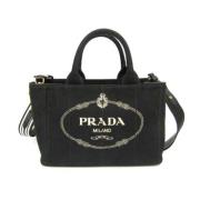 Pre-owned Denim prada-bags Prada Vintage , Black , Dames