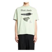 Pale Green Twin Peaks Print T-Shirt Undercover , Green , Heren