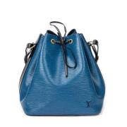 Pre-owned Leather shoulder-bags Louis Vuitton Vintage , Blue , Dames