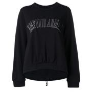 Ronde hals sweatshirt in viscose mix Emporio Armani , Blue , Dames