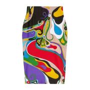 Paarse Abstract Patroon Potlood Rok Emilio Pucci , Multicolor , Dames