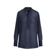 Georgette polka dot blouse Polo Ralph Lauren , Blue , Dames