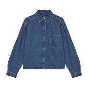 Geknipte denimblouse Marc O'Polo , Blue , Dames