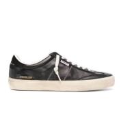 Zwarte Soul-Star Leren Sneakers Golden Goose , Black , Heren