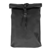 Rolltop Mini Rugzak Rains , Black , Dames