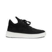 Zwarte Lage Top Sneakers Filling Pieces , Black , Heren