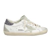 Witte Sneakers met Grijze Sterreliëf Golden Goose , White , Dames