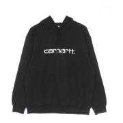 Zwart/Wit Hoodie met Kangoeroezak Carhartt Wip , Black , Dames