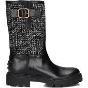 Zwarte Leren Enkellaarzen Dames Tod's , Black , Dames