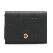 Pre-owned Leather wallets Louis Vuitton Vintage , Black , Dames