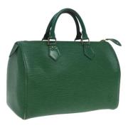 Pre-owned Leather handbags Louis Vuitton Vintage , Green , Dames