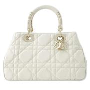 Pre-owned Leather dior-bags Dior Vintage , White , Dames