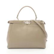 Pre-owned Leather fendi-bags Fendi Vintage , Beige , Dames