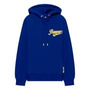 hoodie met gewassen print Barrow , Blue , Unisex