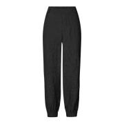 Elastische Taille Zwarte Broek Rabens Saloner , Black , Dames