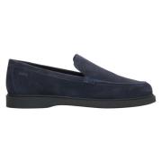 Heren Donkerblauwe Loafers gemaakt van Premium Italiaans Echt Velours ...