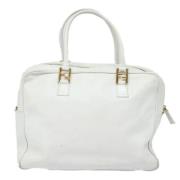 Pre-owned Leather handbags Fendi Vintage , White , Dames