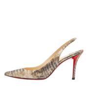 Pre-owned Fabric heels Christian Louboutin Pre-owned , Yellow , Dames