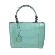 Pre-owned Leather dior-bags Dior Vintage , Blue , Dames